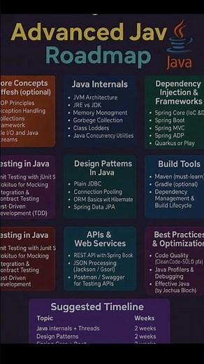 Advanced Java Full Roadmap in 15 Secs! Start Now #Java #Programming#LearnWithSK