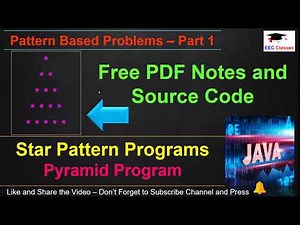 Star Pattern 1 - Program(Logic) of Pyramid Star Pattern in Java | By Achin Jain