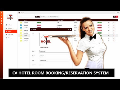 Modern Hotel Booking & Reservation Management System - C# WinForms + Database