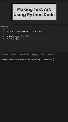 Making Text Art Using Python Code