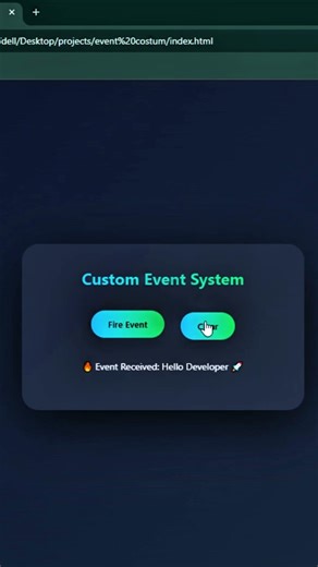 Custom Events in JS = Smarter Code 🔥| Day 88/100 JS Mini Project