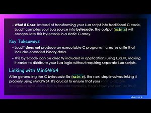 How to Compile LuaJIT's C Bytecode