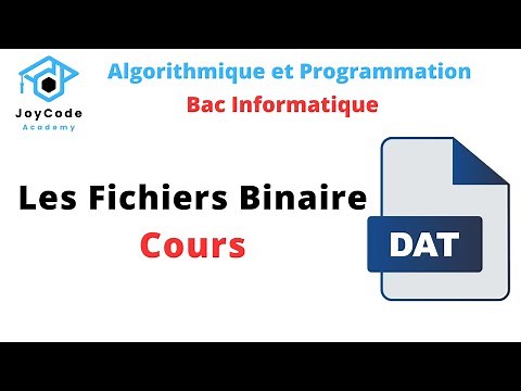 Bac informatique | Les fichiers binaire / données ( Cours ) algorithmique et python