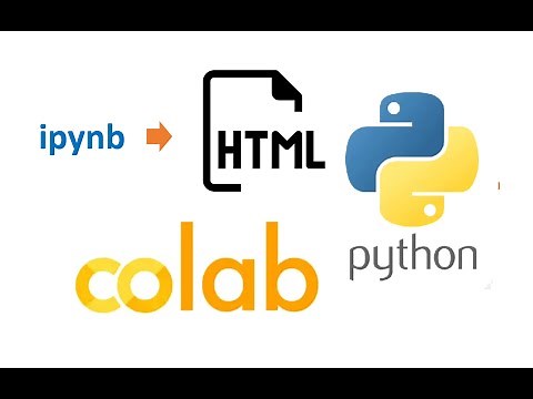 Convert ipynb to html in Google Colab | Python Data Analysis