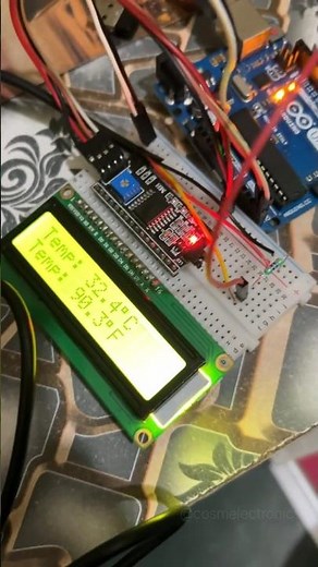Temperature Sensor with Arduino UNO 🌡️ #cosmelectronics #ds18b20 #arduinoproject #electronicsproject