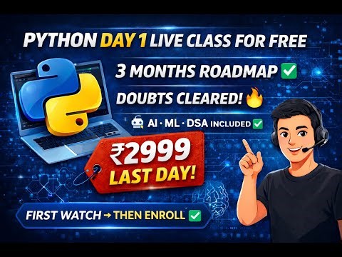 Python Live Class (Demo) - Day 1🔥 Course Roadmap + Doubts Cleared (3 Months Plan) | Thapa Technical