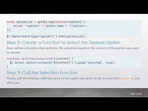 How to Dynamically Set the selected Attribute in a Dropdown Menu Using JavaScript