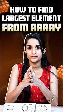 🔥How to Find Largest Element in an Array | DSA for Beginners | Intellipaat #shorts