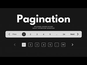 React Pagination | React Interview Questions | Machine Coding Round