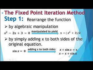 Numerical Analysis - Root Findings -Fixed Point Iteration Method