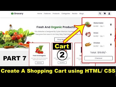 how to create a shopping cart using HTML and CSS | How to make Shopping Cart using HTML and CSS