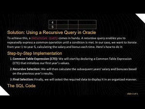 How to Calculate Salary and Bonuses in Oracle with Recursive Queries