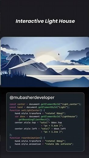 Create an Interactive Lighthouse with HTML, CSS & JS