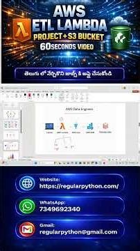 AWS ETL Pipeline Using Lambda & SQS | Aws Data Engineer Real Project In Telugu