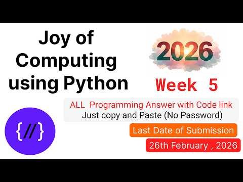 NPTEL Joy of Computing Using Python Week 5 🔥 All Programming Solutions + Code Link (2026)