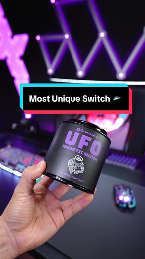 UFO Magnetic Switch 👽 🛸 360° Alien Design – Futuristic & Unique ✨ Per-Key Light Guide – Soft & Bright ⚡ Magnetic Precision – Smooth & Satisfying Typing . . . #GravaStar #Magneticswitch #UFOSwitch #GamingKeyboard #HEKeyboard #Keeb #DeskSetup #Unboxing #typing