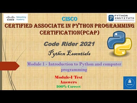 CISCO| Python Essentials Answers-1 (PCAP)| Module-1 Test 💯% Correct Answers| Introduction to Python.