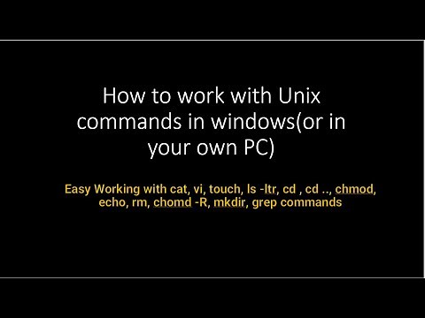 Unix basic commands || How to work with Unix commands in windows (or in your own PC)