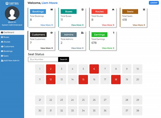 Simple Bus Ticket Booking System in PHP with Source Code - CodeAstro