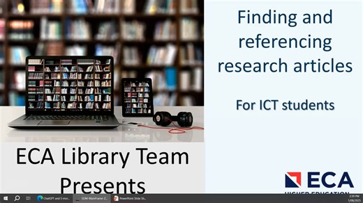 Finding and referencing research for IT students in APA and Proquest Computer Science Database