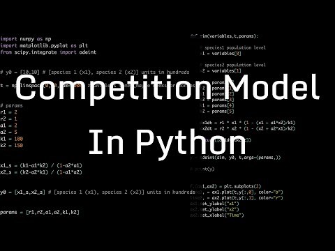 Python Code for Competition Model (Lotka-Volterra)