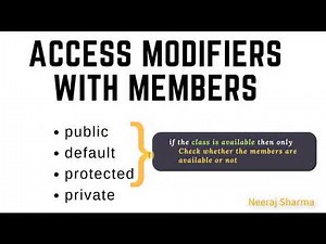 #1 - Access modifiers ( public, default , private or protected ) with members (Methods and variable)