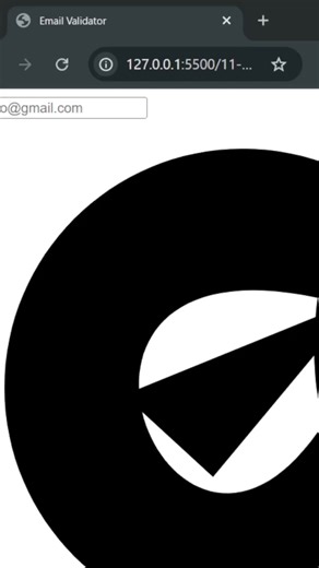 Real-Time Email Validator with Animated Check | HTML, CSS & JS