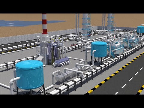 Chemical Engineering Plant Design for Styrene Production: 3D Animation with Ethylbenzene Conversion
