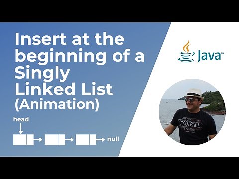 Insert node at the beginning of a Singly Linked List in Java (Animation)