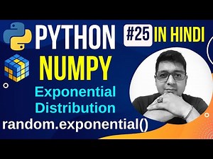 NumPy Exponential Distribution || random.exponential() & Plot || Python Numpy Tutorial in hindi #25