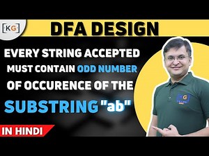 2.20 Every string containing odd number of occurrence of substring 'ab' | Theory of Computation