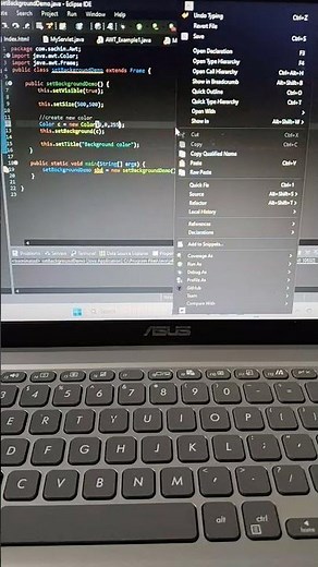 how to set background color in java awt #trending #codinglover #coding
