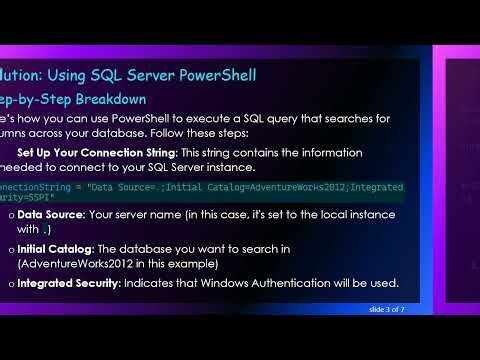 Searching for Columns in SQL Server with PowerShell