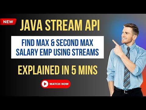 Find Max & Second Max Salary Employee using Java Stream API | Java 8 Interview Question