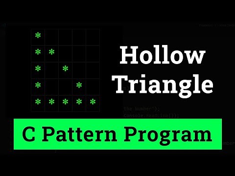 C Program to Display Hollow Right Angle Triangle Star Pattern and Numbers