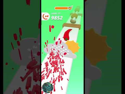 Teaching Level 73 Slice Game Tutorial Perfect Cuts | Smooth Control Trick #gamerlife #cutperfect