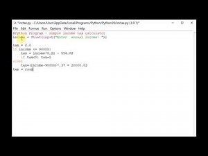 Python Program - simple income tax calculator