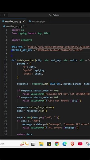 How to make basic Simple Weather App using python & gptCodex project 51