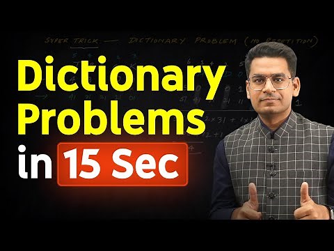 Solve Dictionary Problems of Permutations and Combinations in 15 seconds - Super Trick