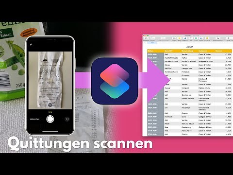 iOS shortcuts: interactive receipt manager