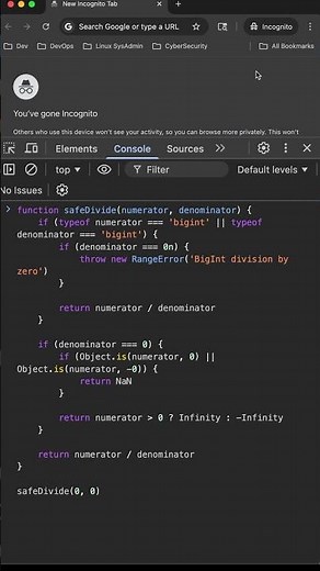 JavaScript / TypeScript Divide by Zero #cybersecurity #computerscience #softwareengineering