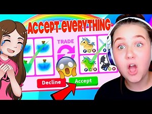 I Accepted EVERY Trade In Adopt Me for 24 Hours.. (Roblox)