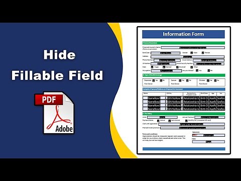 How to hide a fillable field in PDF (Prepare Form) using Adobe Acrobat Pro DC