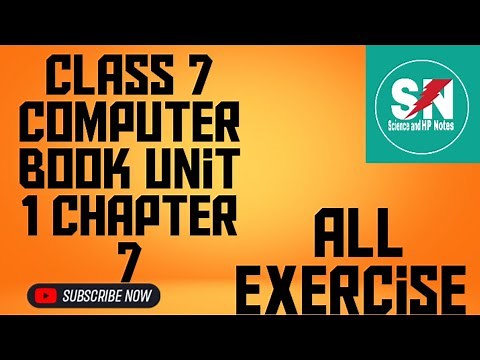 class 7 computer book unit 1 # Chapter 7 # full exercise#English medium