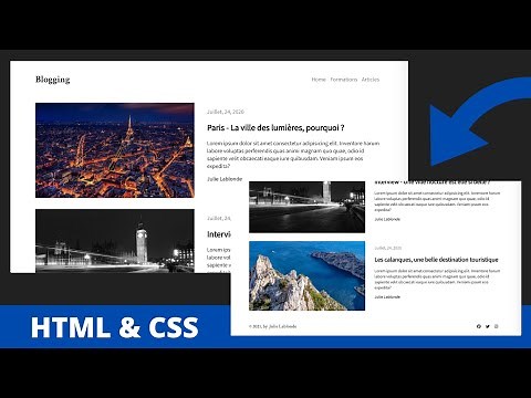 Créer un Blog complet et moderne en HTML & CSS !