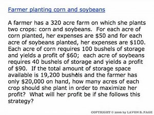 Setting Up Linear Programming Problems (movie 2.2)