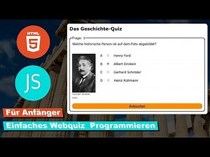 Programming a simple quiz | JavaScript, HTML, CSS | German - English subtitles