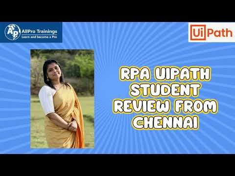 RPA-UiPath Student Review from Chennai