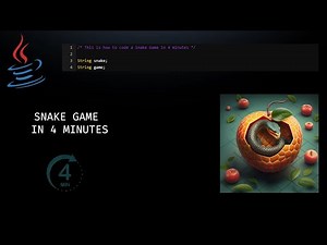 JAVA SNAKE GAME - How to code a Snake Game in *4 MINUTES*