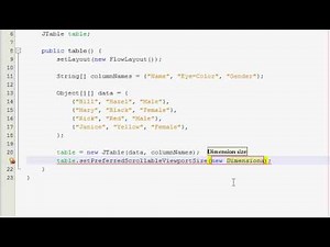 Java GUI Tutorial 19 - JTable